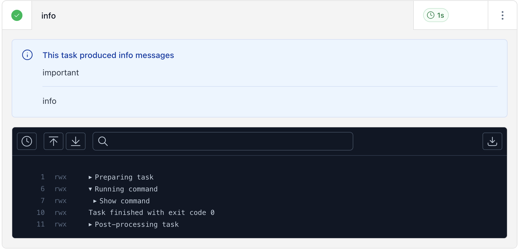 custom info messages